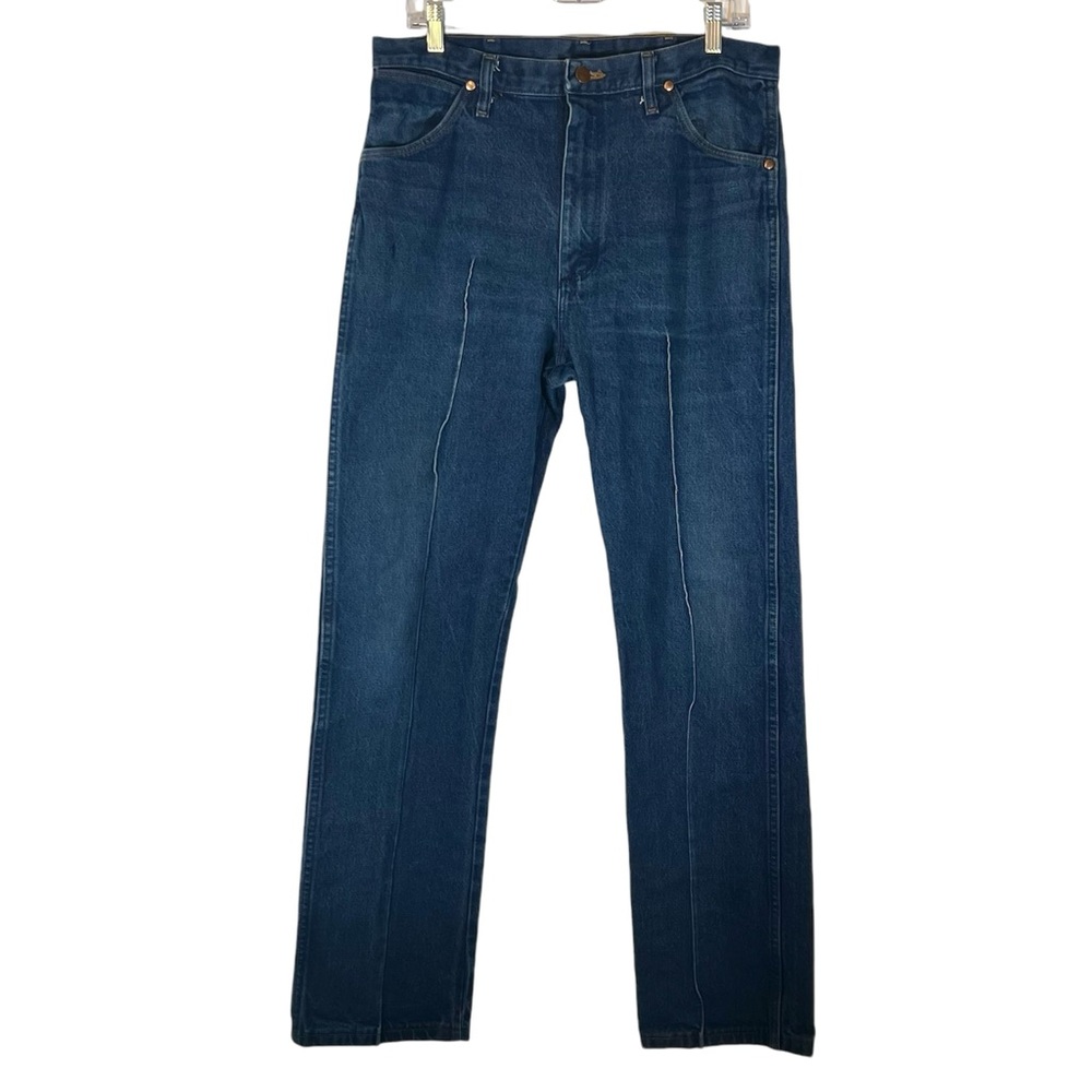 Wrangler Cowboy Cut Straight leg Dark Wash Denim Jeans 13MWZ Men's Size 35X32